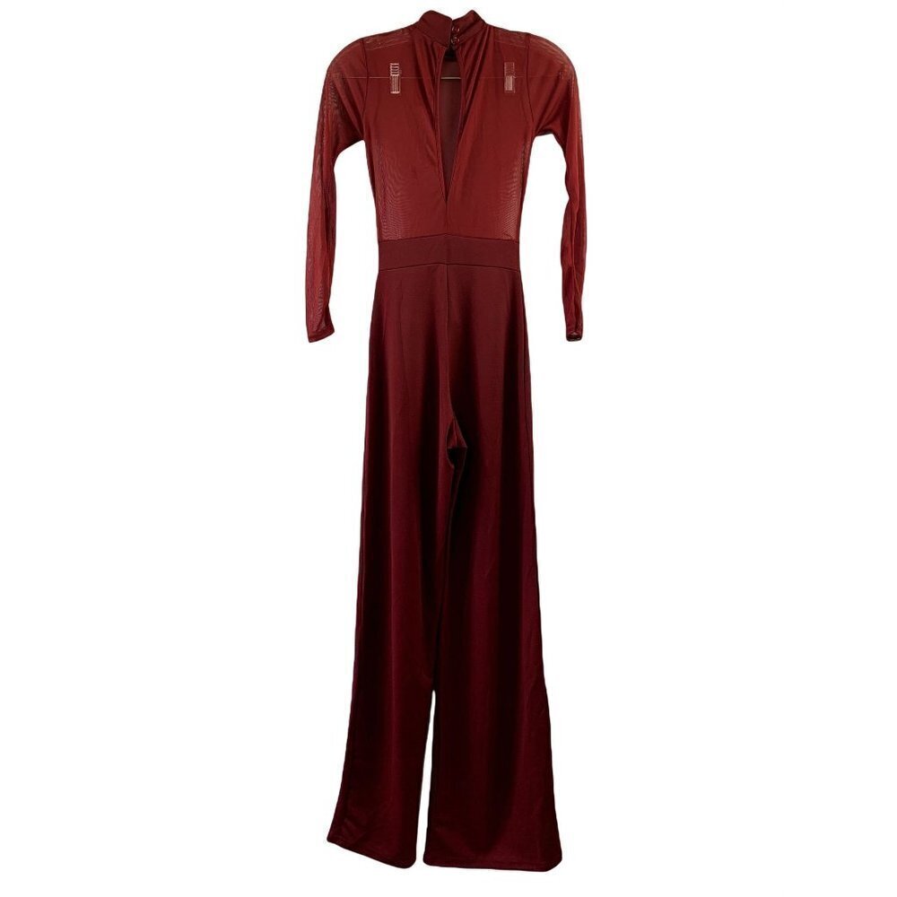 Boohoo Petite Women's Sheer Top Jumpsuit - Picture 2 of 8